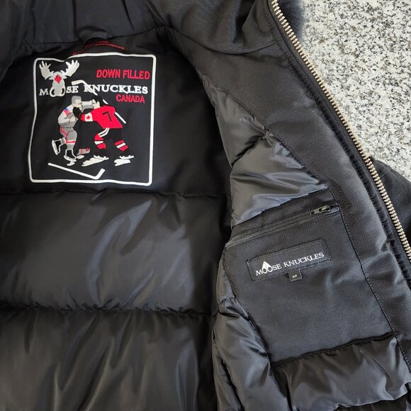 NWT Moose Knuckles Men’s Stirling Parka Black w/ Black Fur❄️ (#142) - Picture 6 of 15